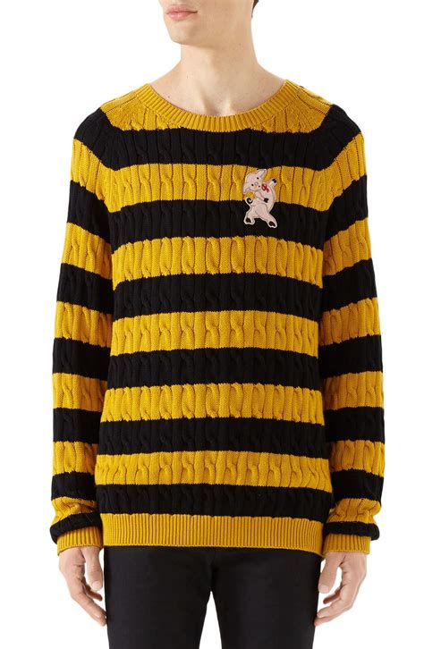 gucci striped sweater replica|gucci piglet sweater.